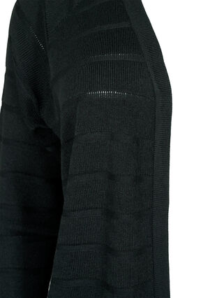 Ton sur Ton gestreept vest, Black, Packshot image number 2