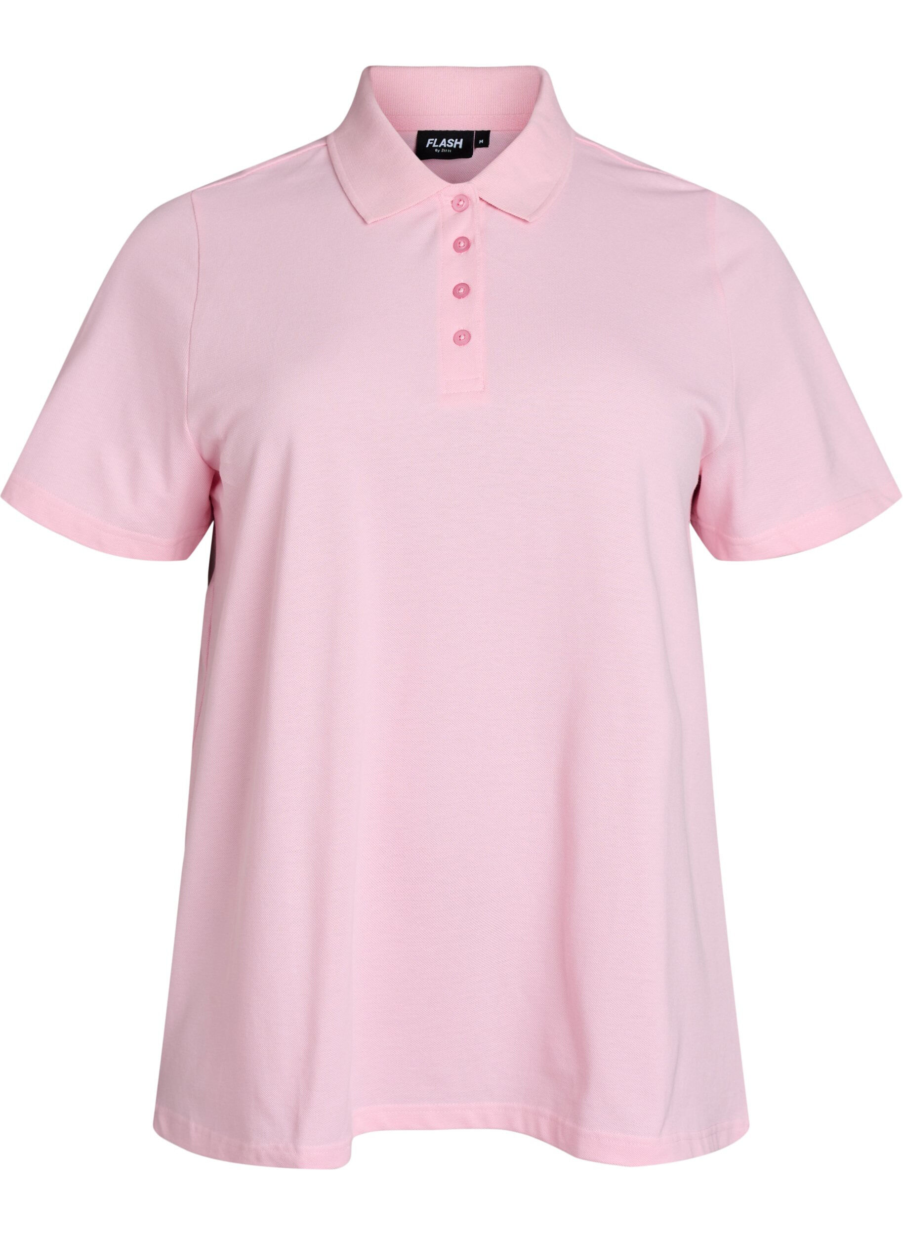 Zizzi Polo met korte mouwen, Roze, Packshot image number 0