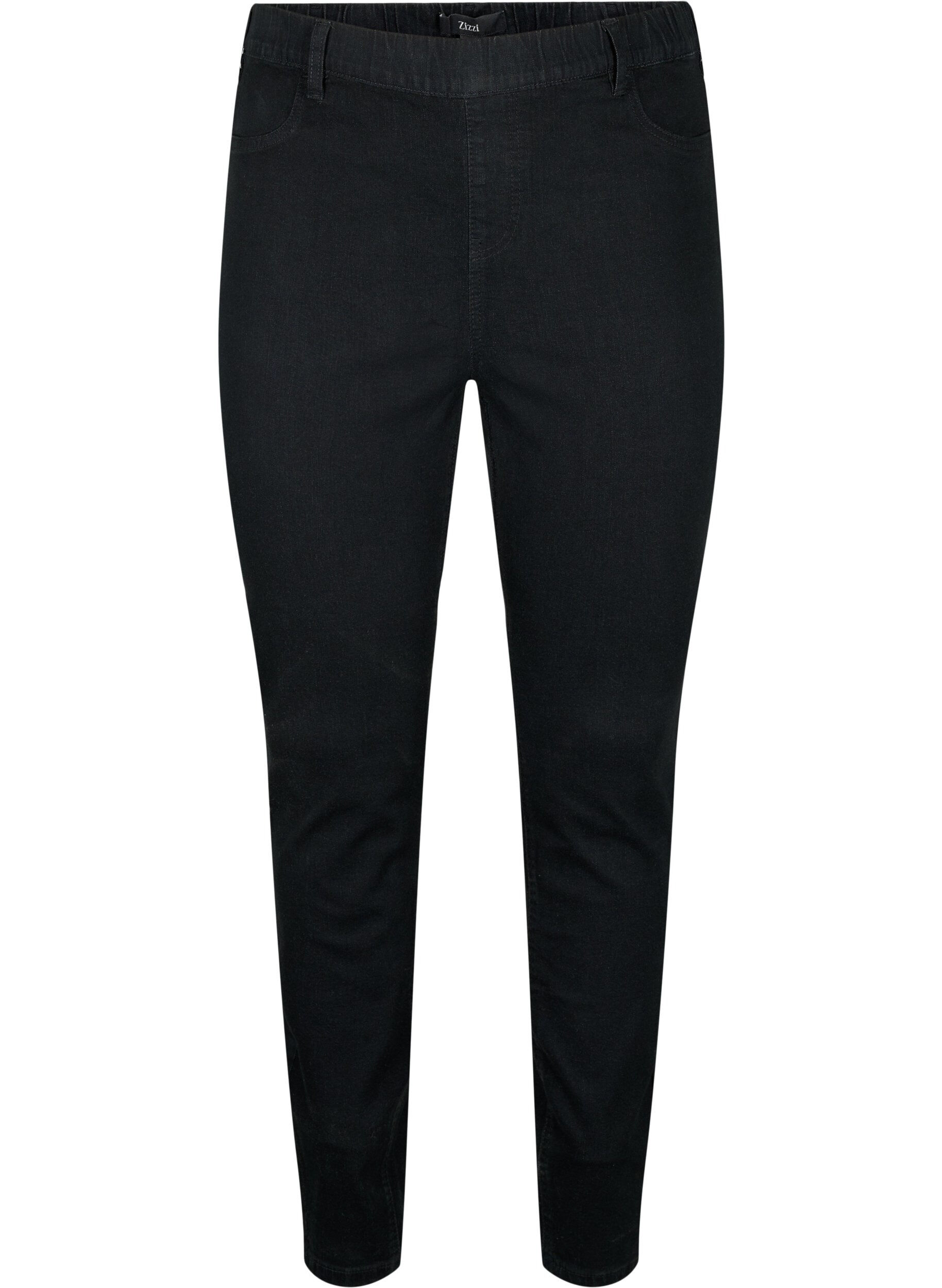Zizzi Jeggings met achterzakken, Black, Packshot image number 0