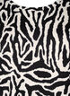 Blouse met korte mouwen en zebraprint, Zwart, Packshot image number 2