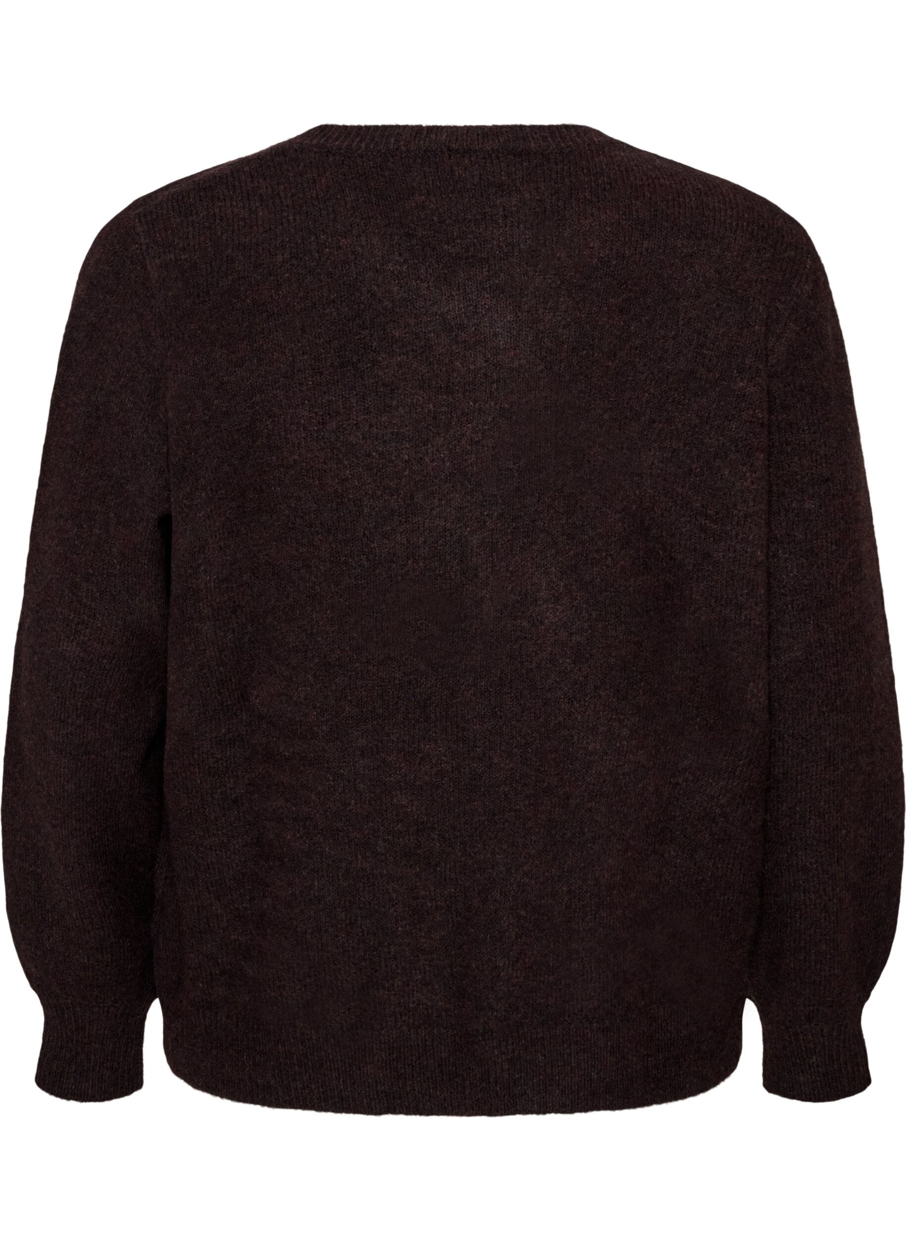 ZizziCardigan met hartvormige knopen, Bruin, Packshot image number 1