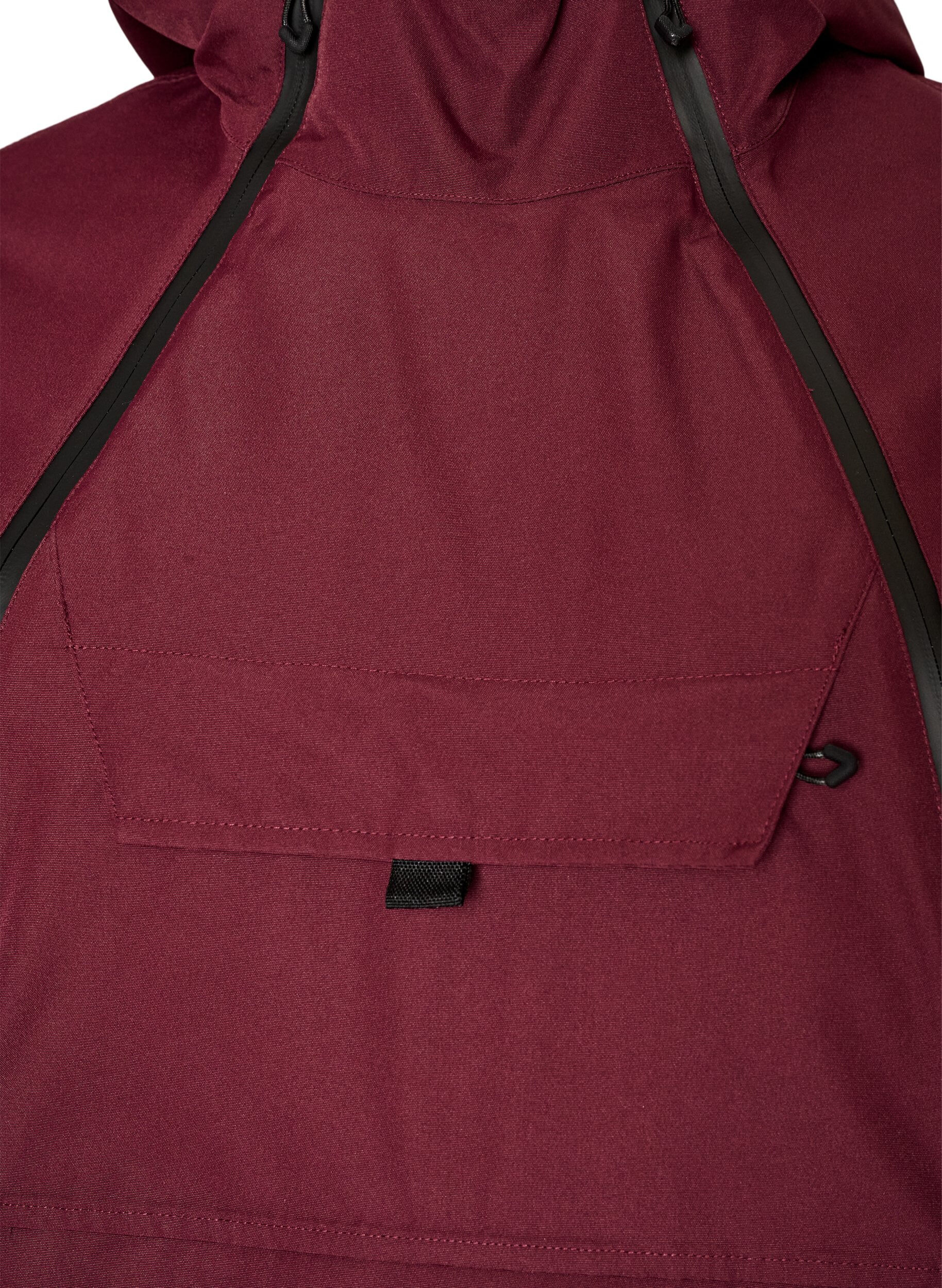 ZizziFunctionele ski-anorak met capuchon, Rood, Packshot image number 2