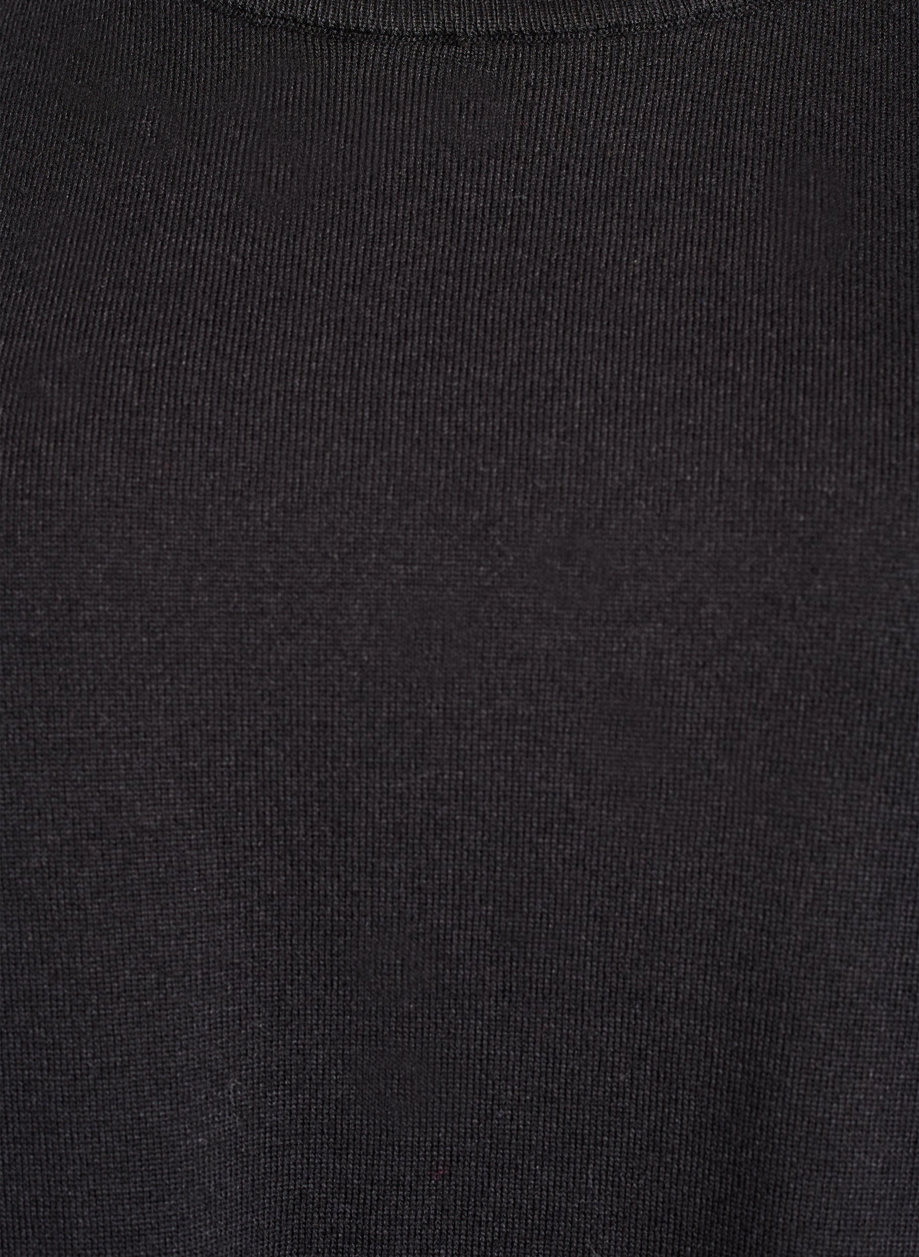 ZizziFijngebreide blouse met korte mouwen, Zwart, Packshot image number 2