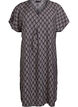 Jurk met V-hals van viscose, Blauw, Packshot image number 0