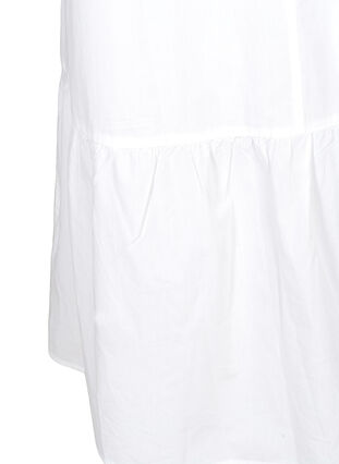 Korte katoenen jurk in een a-lijn, White, Packshot image number 3