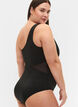 One-shoulder badpak met mesh, Black, Model image number 3