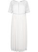 Maxi-jurk met rugdecolleté en korte mouwen, Bright White, Packshot image number 0