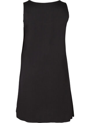 Katoenen jurk zonder mouwen met a-lijn, Black NOIR, Packshot image number 1