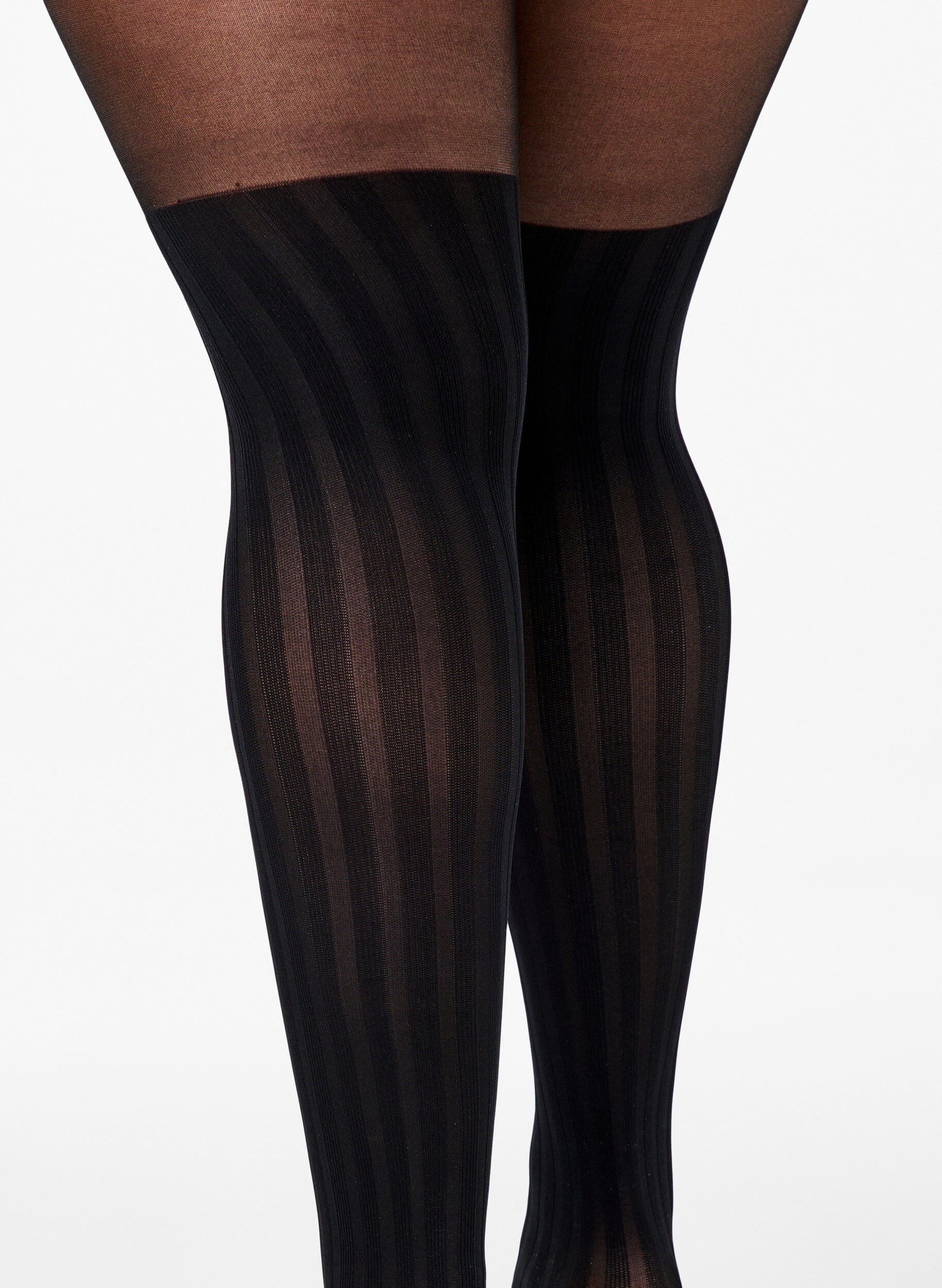 Zizzi Overknee-look panty in 50 denier, Black, Packshot image number 2