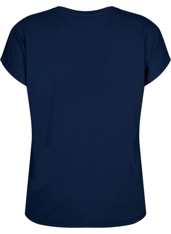 Trainings-T-shirt met ronde hals, Black Iris ASS, Packshot image number 1