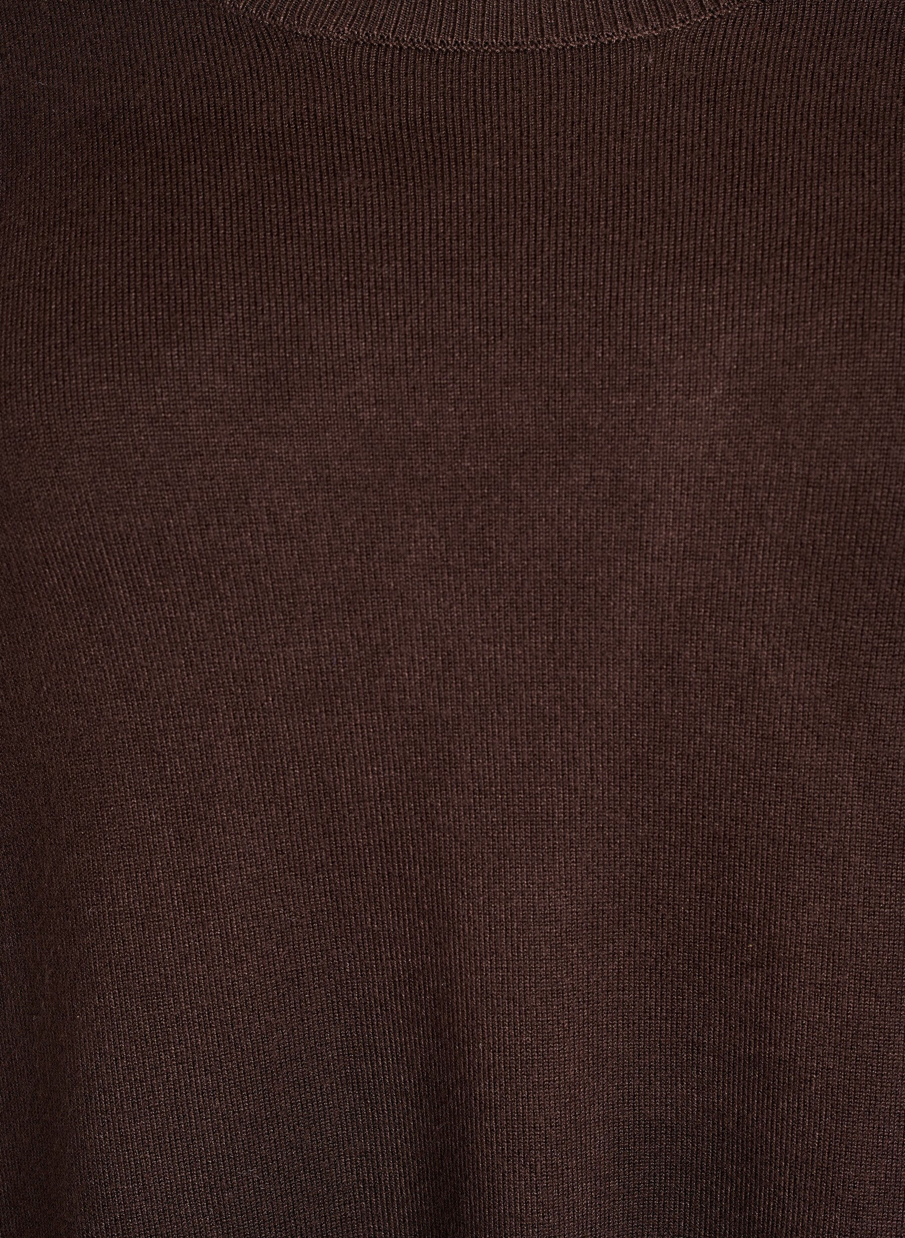 ZizziGebreide blouse met knoopsluiting aan de zijkant, Bruin, Packshot image number 2