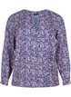 FLASH - Blouse met lange mouwen en print, Strong Blue Flower, Packshot image number 0