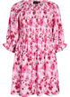 Gerimpelde jurk met bloemenprint, Roze, Packshot image number 0