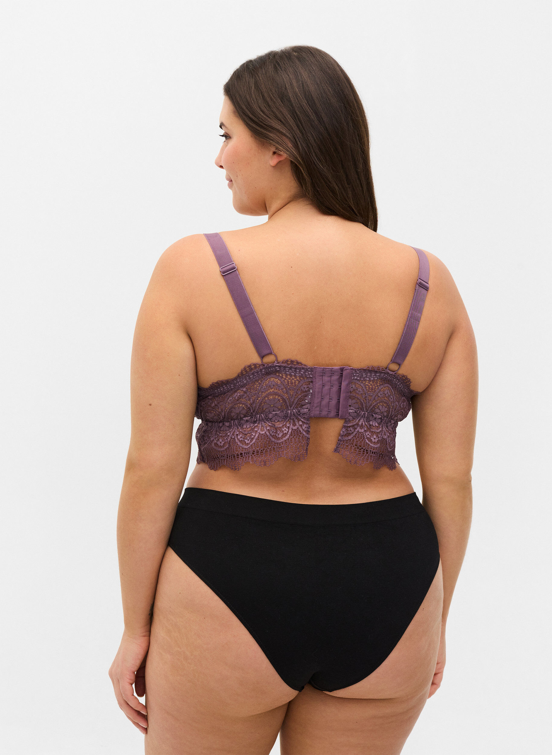 Zizzi 2-pack broekjes met normale taille, Black, Model image number 1