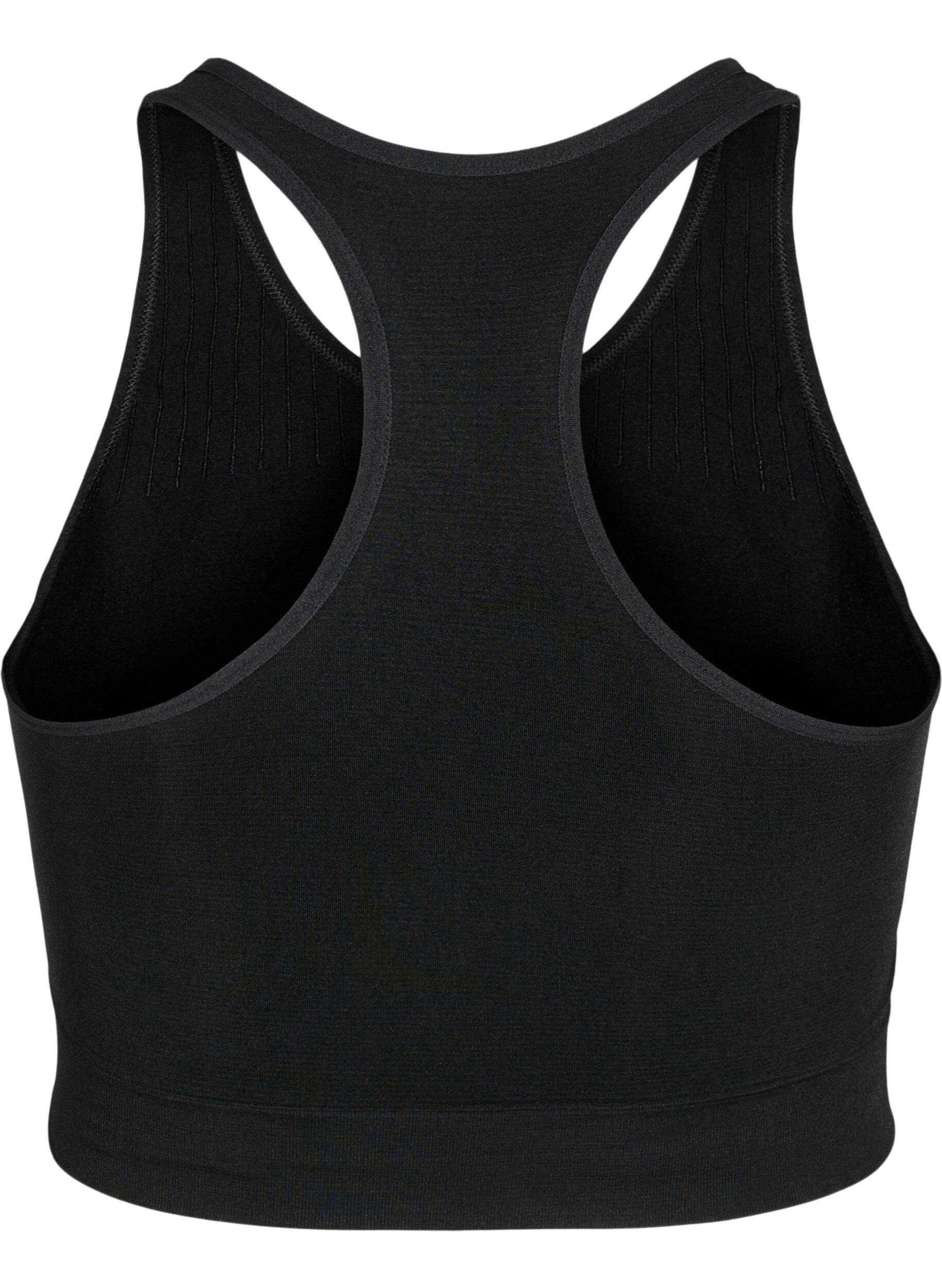 Zizzi Seamless beha top, Black, Packshot image number 1
