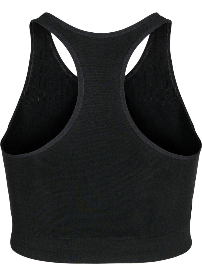 Seamless beha top, Black, Packshot image number 1