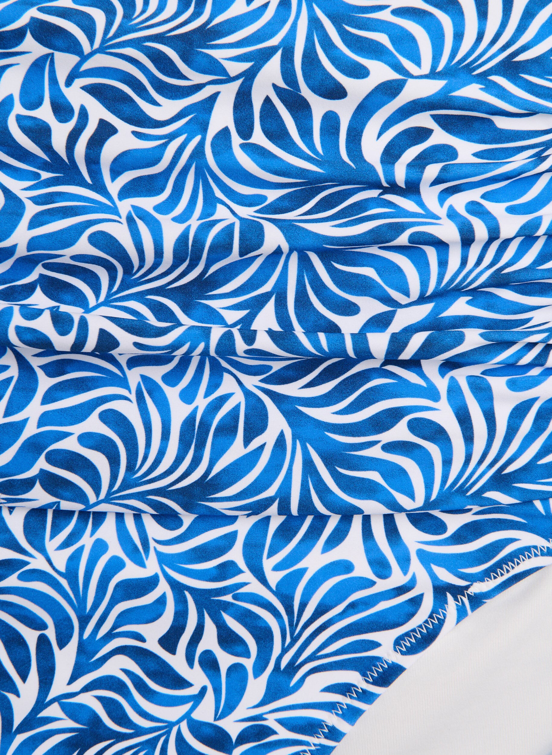 Zizzi Bikinibroekje met print en een hoge taille, Blauw, Packshot image number 2