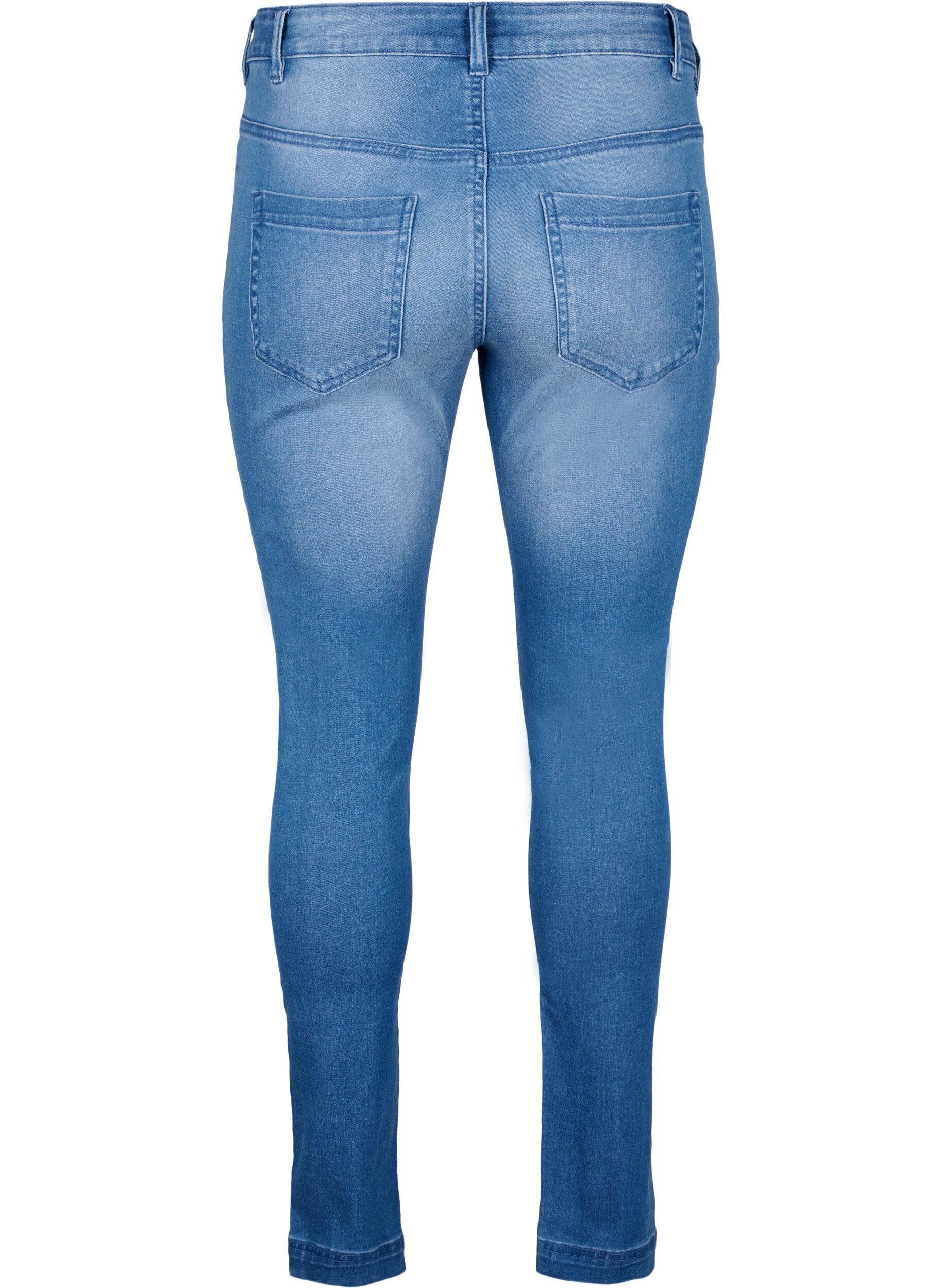 Zizzi Viona jeans met normale taille, Blauw, Packshot image number 1