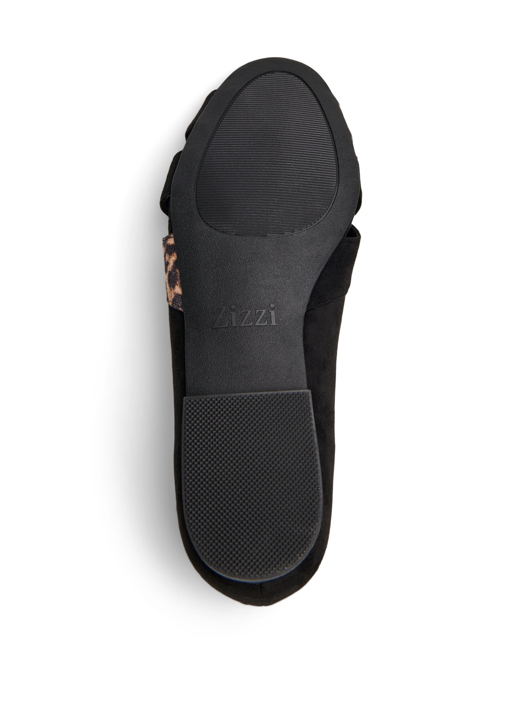Zizzi Wide fit - Puntige ballerina flats, Zwart, Packshot image number 4