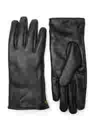 Lederen handschoen met rits, Black