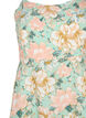 Gebloemde viscose strappy jurk met smock, Green Flower, Packshot image number 2