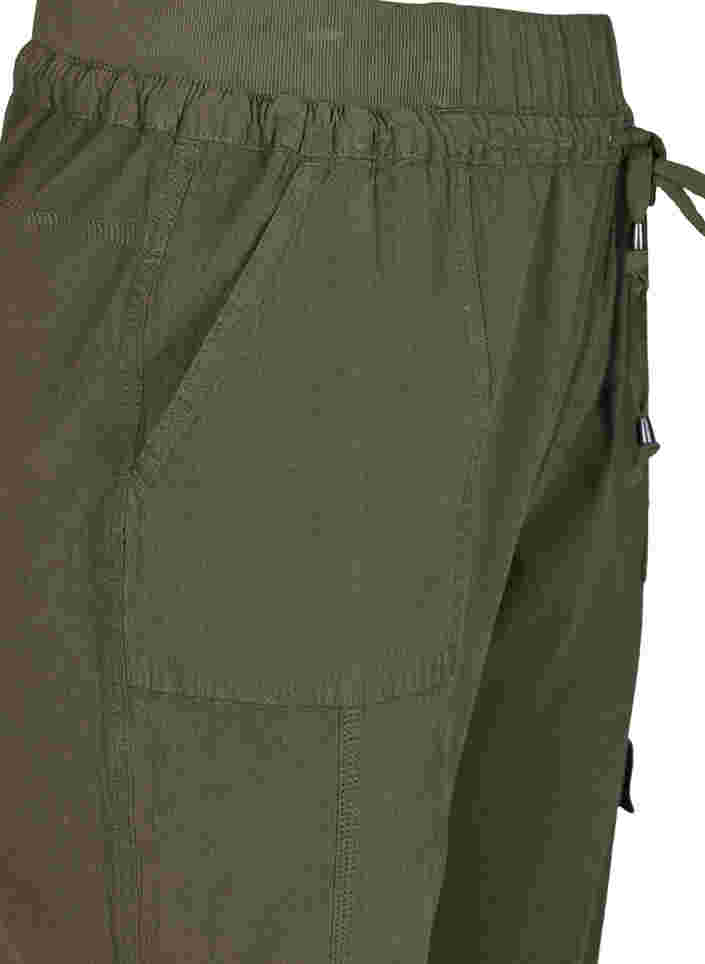 Losse broek in katoen, Ivy Green, Packshot image number 2