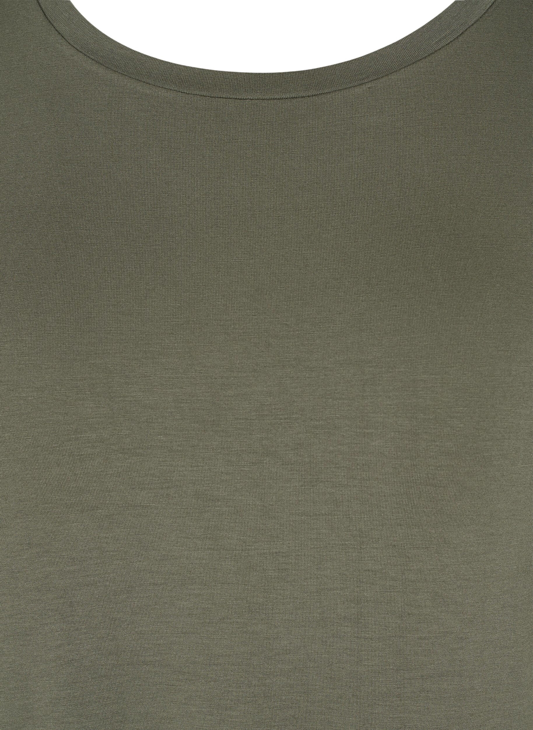 Zizzi Viscose tuniek met koord details, Dusty Olive, Packshot image number 2