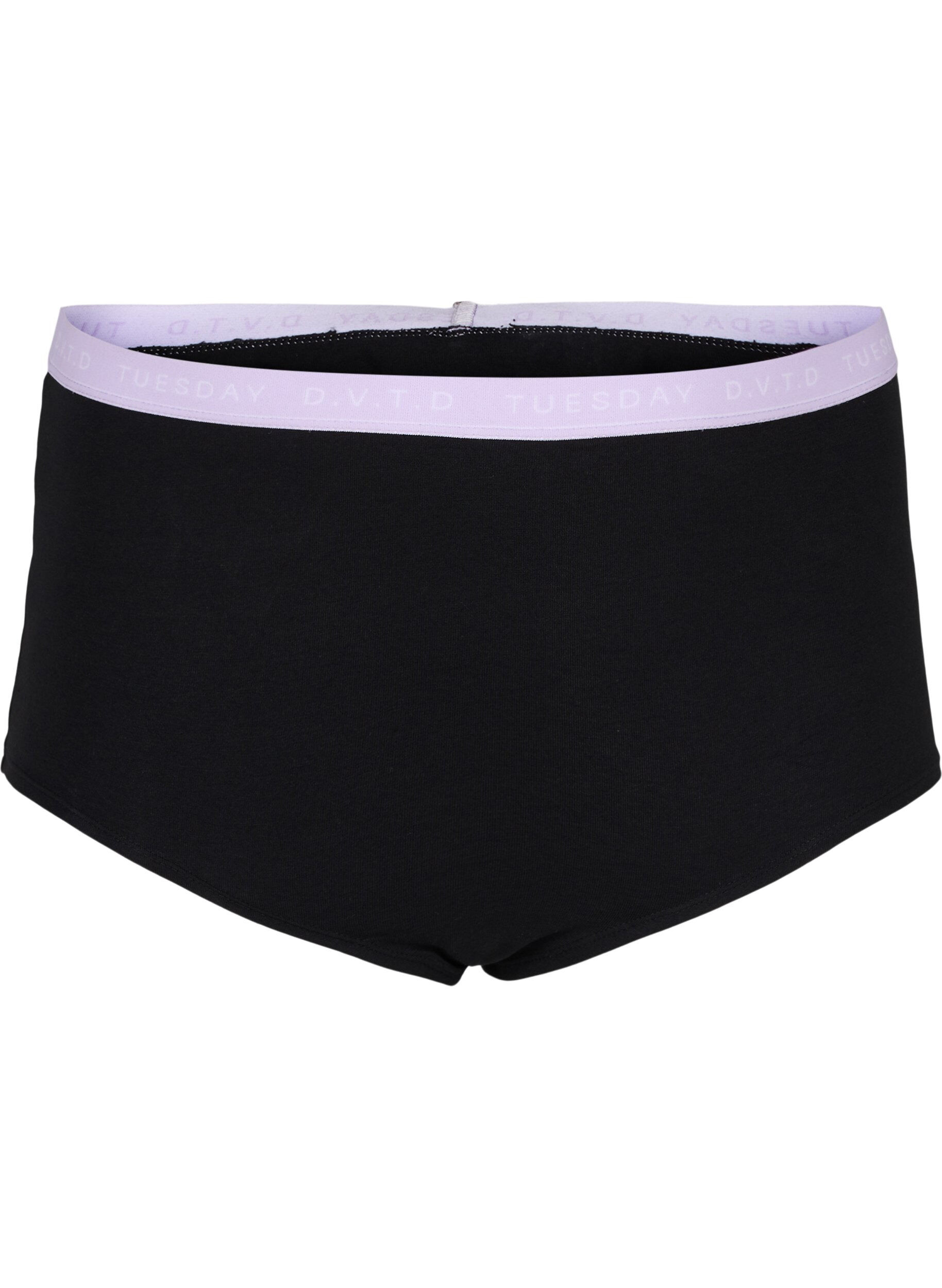 Zizzi 7-pack katoenen hipster met weekdagen, Multi Pastel Pack, Packshot image number 3