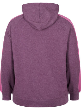 Sweatshirt met rits en capuchon, Blackberry Wine, Packshot image number 1