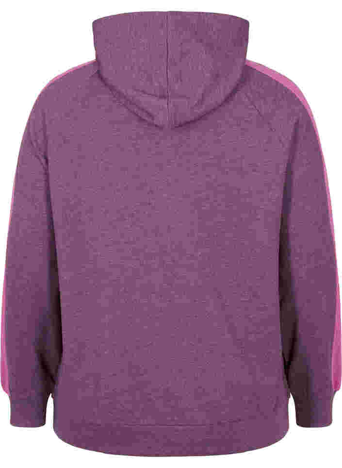Sweatshirt met rits en capuchon, Blackberry Wine, Packshot image number 1