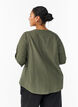 Katoenen blouse met V-hals, Groen, Model image number 2