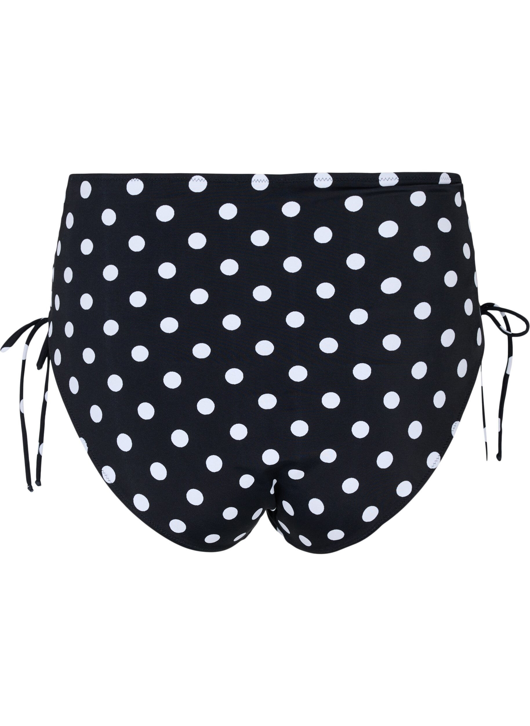 Zizzi Druk bikini bodems met een hoge taille, Dotted Print, Packshot image number 1