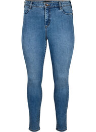 Amy jeans met een hoge taille en super slanke pasvorm, Blue denim