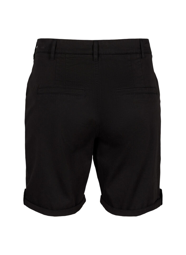 Korte chino broek met zakken, Black, Packshot image number 1
