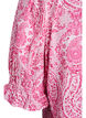 Viscose blouse met paisleymotief en een vierkante halslijn, Roze, Packshot image number 3