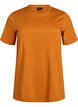 Basic katoenen T-shirt met ronde hals, Oranje, Packshot image number 0