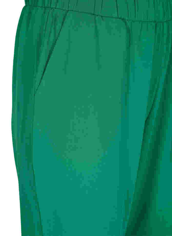Flared broek met elastiek in de taille, Verdant Green, Packshot image number 2