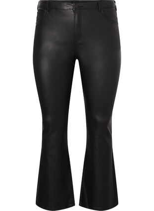 Ellen jeans met coating en bootcut, Black, Packshot image number 0