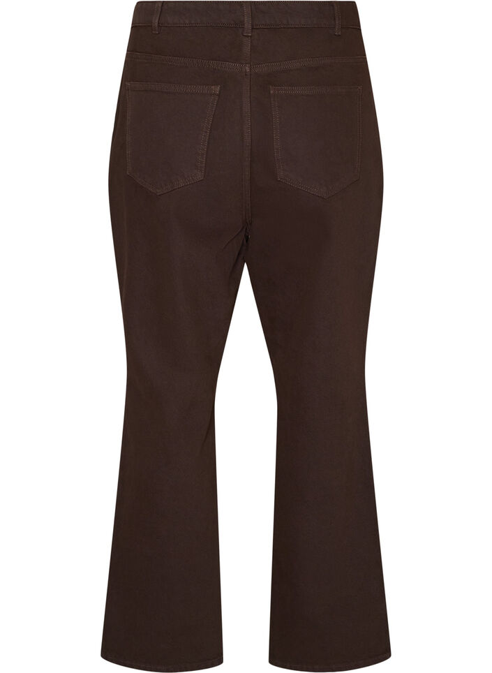 Kiana straight-fit jeans in kleur, Bruin, Packshot image number 1