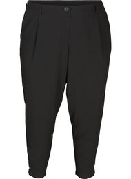 Cropped broek in een klassiek design, Black