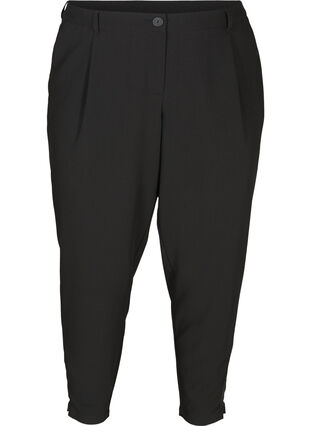 Cropped broek in een klassiek design, Black, Packshot image number 0