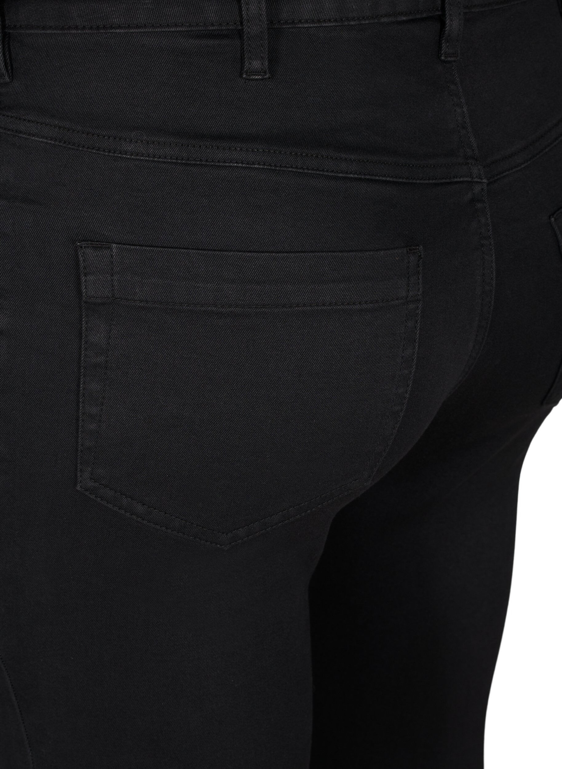 Zizzi Super slim Amy jeans met hoge taille, Black, Packshot image number 3