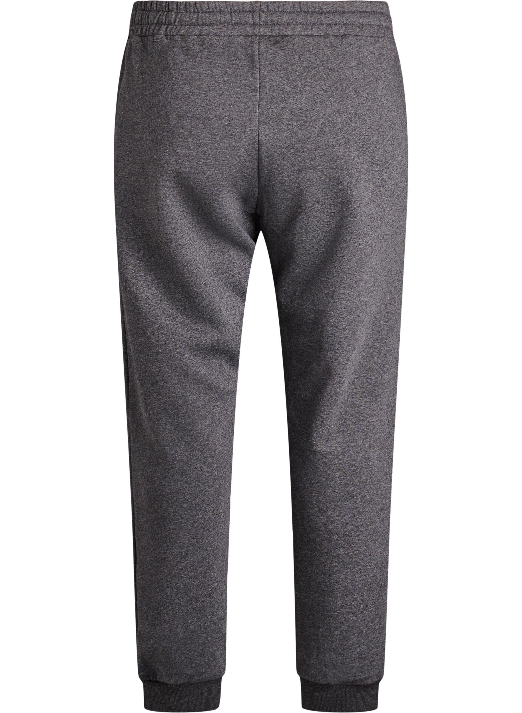 Zizzi Sweatpants met hoge taille, Grijs, Packshot image number 1