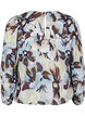 Blouse met lange mouwen, print en knoop, Grey Flower AOP, Packshot image number 1