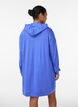 Korte hoodiejurk met een kangoeroezak, Blauw, Model image number 2