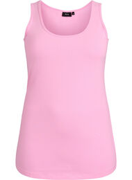 Effen basic top in katoen, Roze