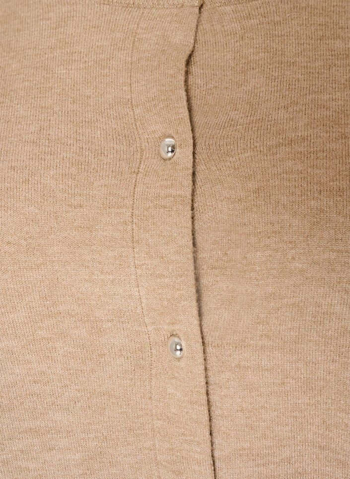 Cardigan met ronde knopen, Beige, Packshot image number 2