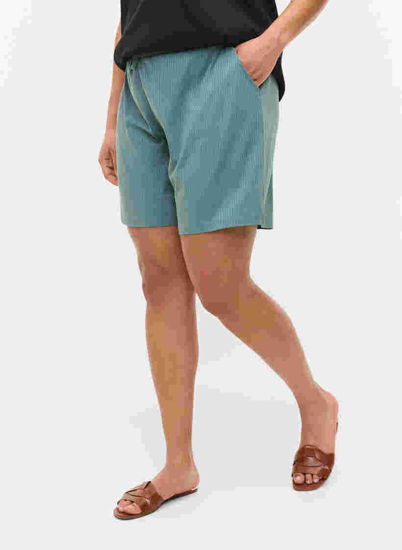 Shorts met ribstof en zakken, Goblin Blue, Model image number 2
