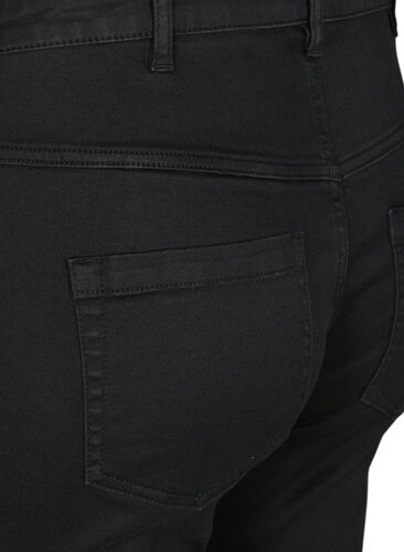 slim fit Emily shorts met normale taille, Black solid, Packshot image number 3