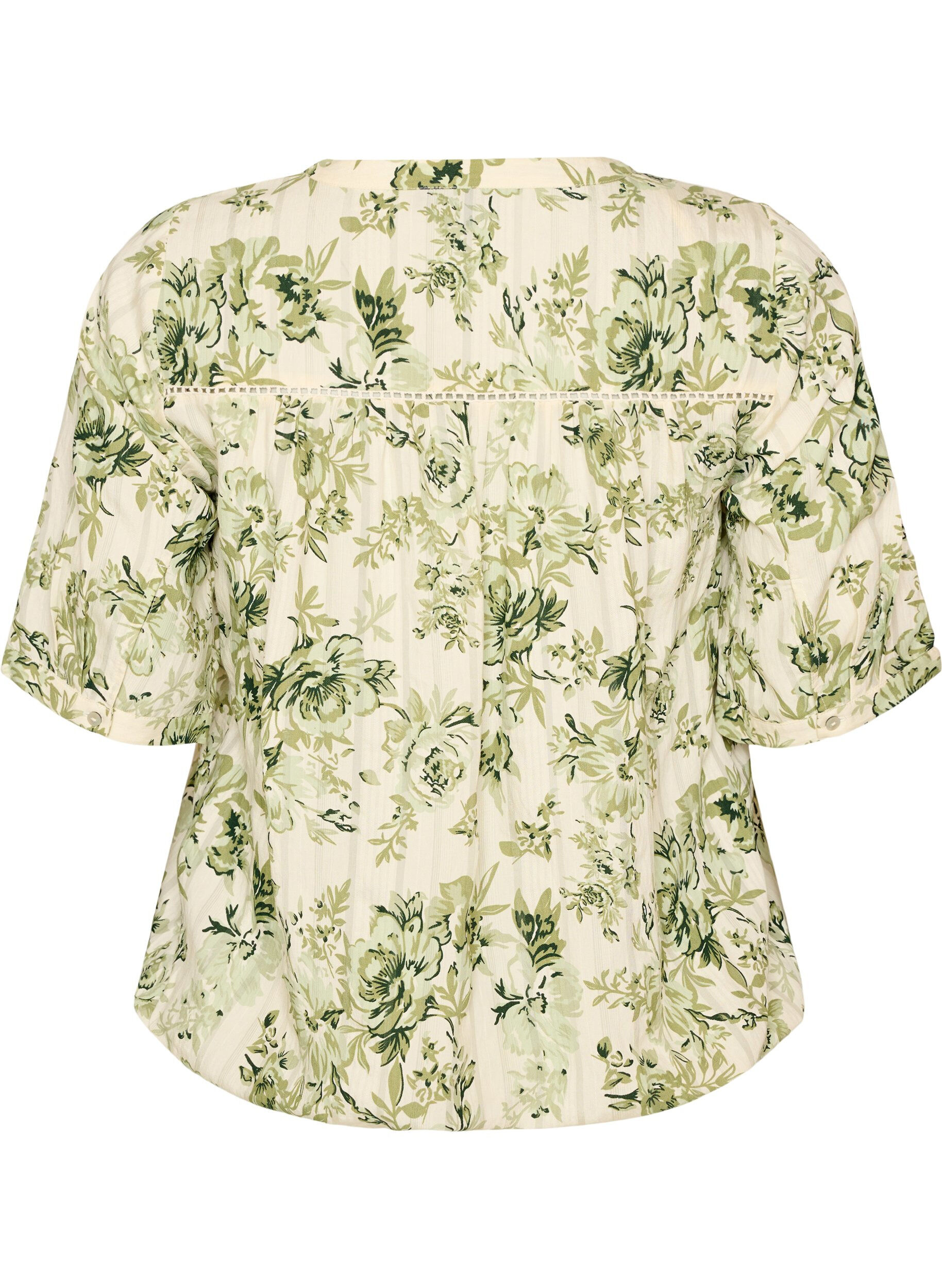 ZizziBlouse met print en 1/2 mouwen, Groen, Packshot image number 1